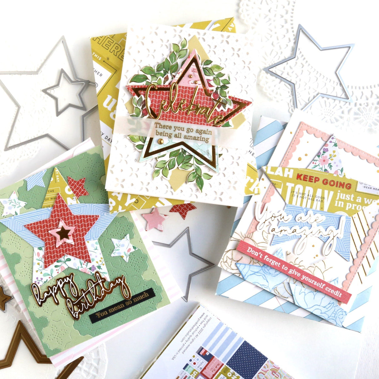 Pinkfresh Studio Nested Stars & Shaker Stars Bundle