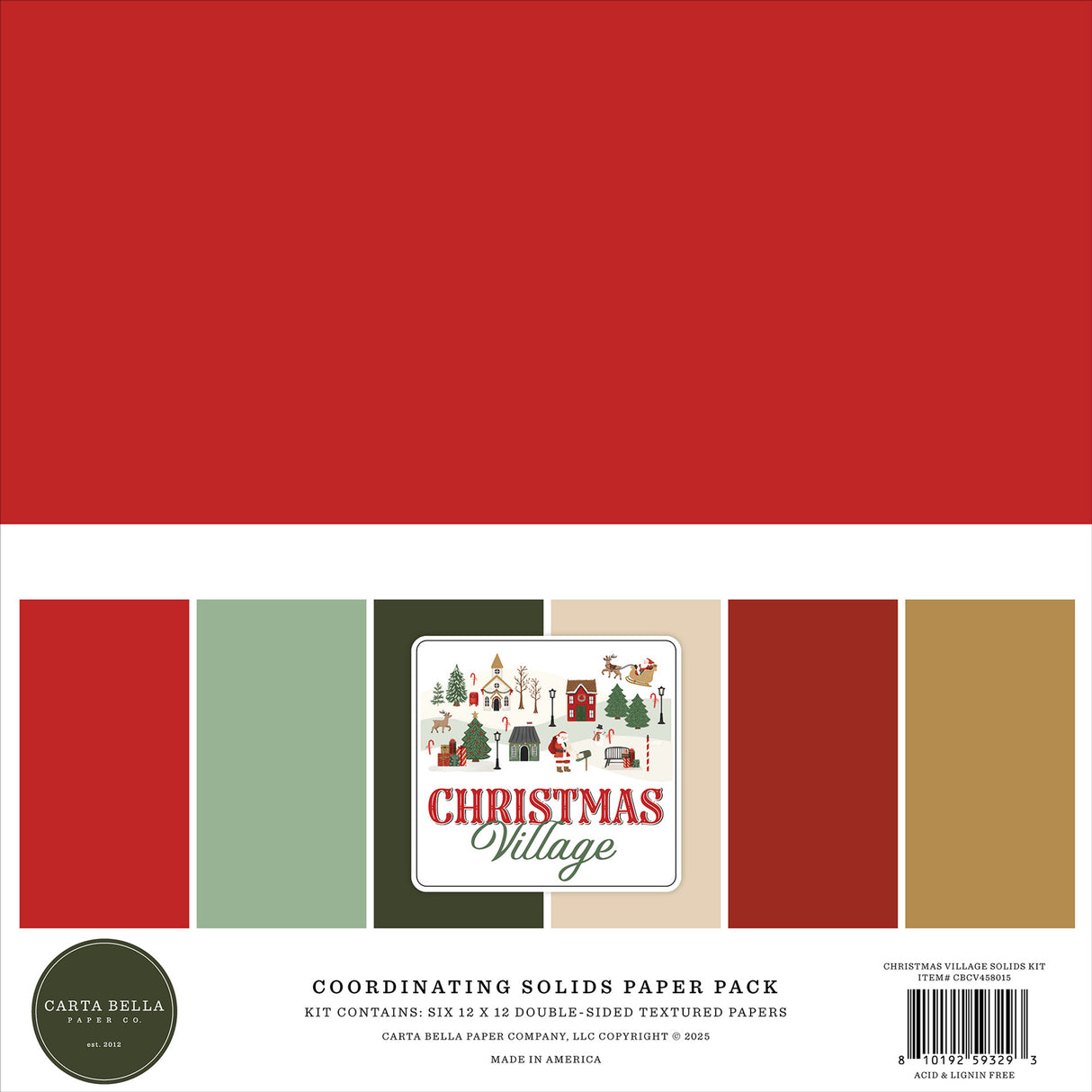 *COMING SOON*Carta Bella Christmas Village Solids Kit