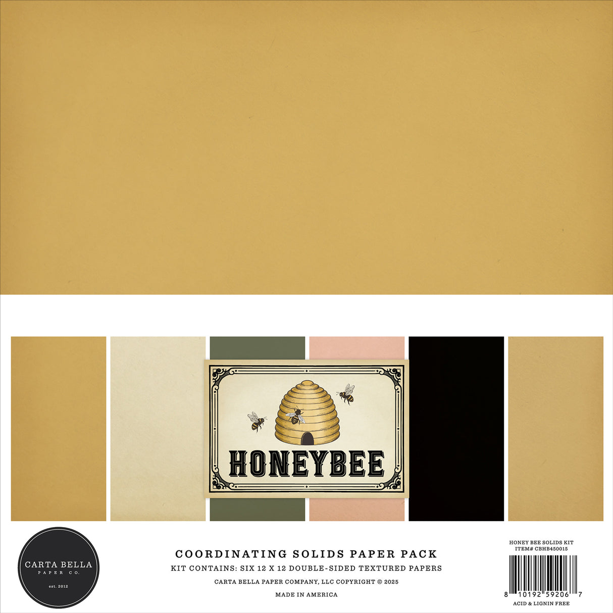*COMING SOON*Carta Bella Honey Bee Solids Kit