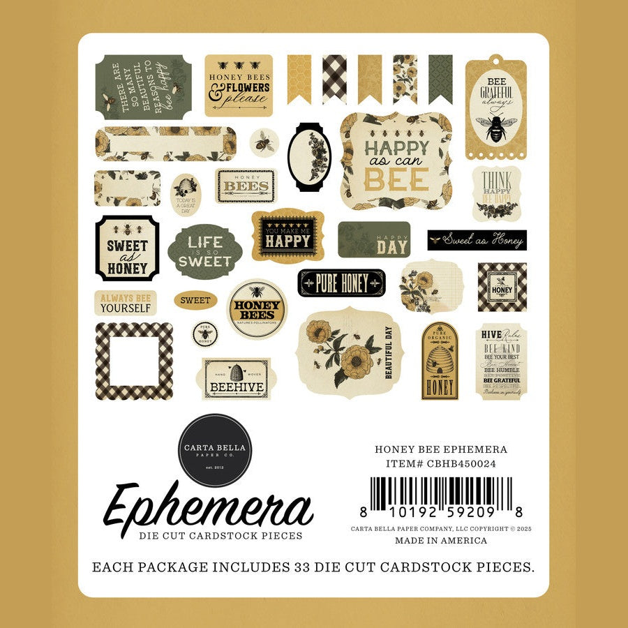 Carta Bella Honey Bee Ephemera