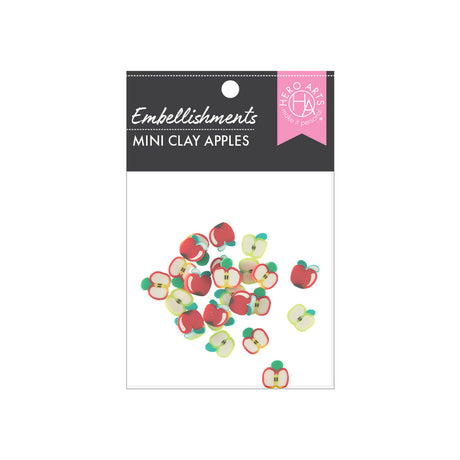 Spellbinders Hero Arts Mini Clay Apples Embellishments from the I Pick You Collection