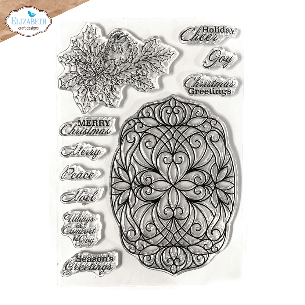 Elizabeth Craft Designs Festive Holly Sentiments