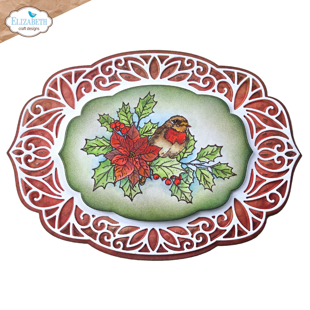 Elizabeth Craft Designs Festive Holly Sentiments