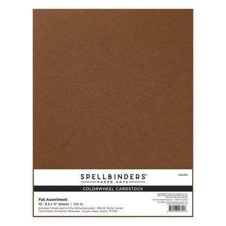Spellbinders Fall Assortment ColorWheel Cardstock 8.5 x 11" - 10 Sheets