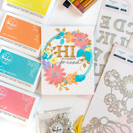 Pinkfresh Studio Stylized Florals Die & Stencil Set Bundle