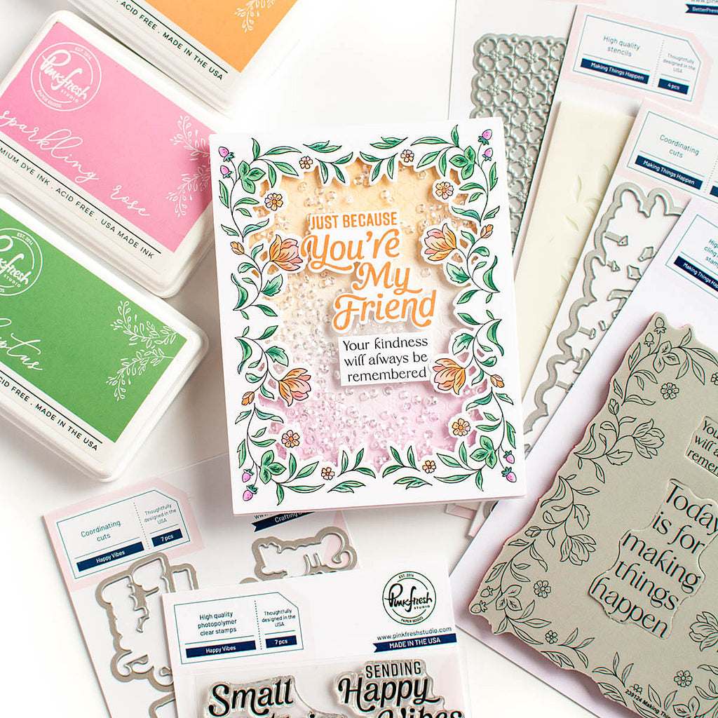 Pinkfresh Studio Dotted Petals Press Plate