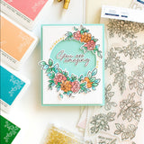 Pinkfresh Studio Vines & Roses Stamp, Die, Stencil and Washi Bundle