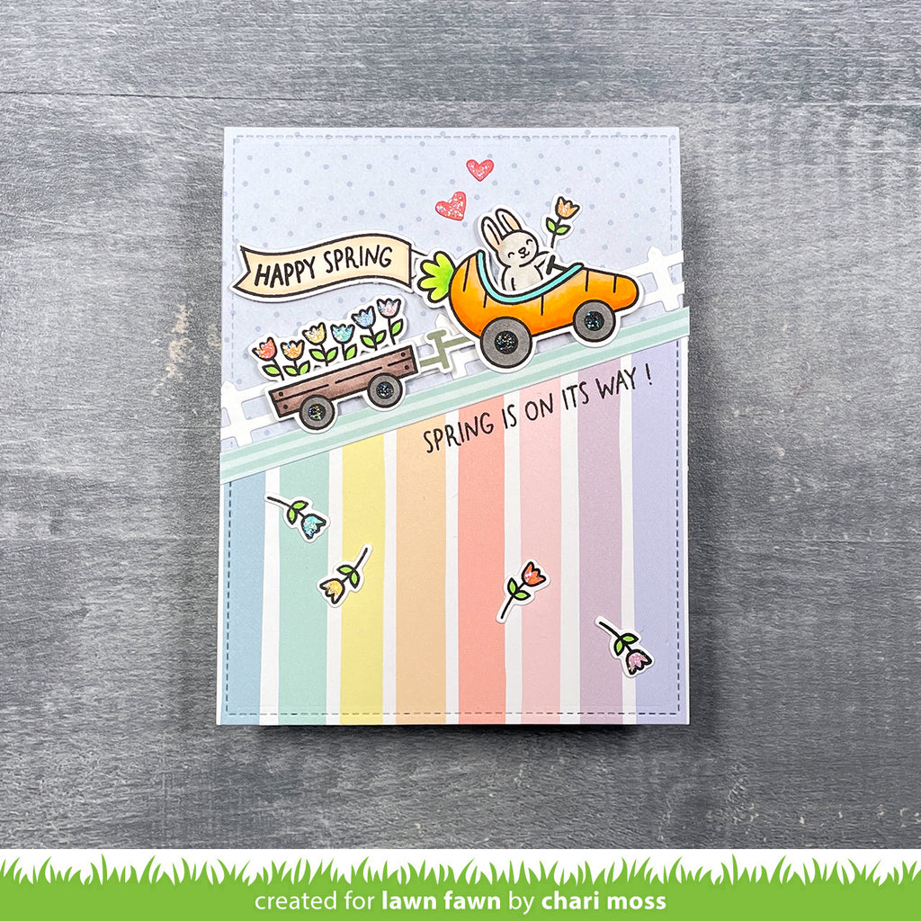 Lawn Fawn Carrot 'Bout You Banner Add-on Stamp and Die Set Bundle