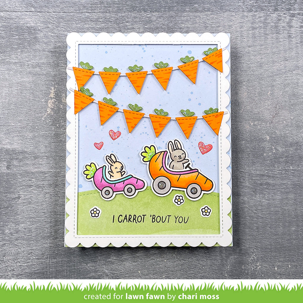 Lawn Fawn Carrot 'Bout You Stamp and Die Set Bundle
