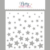 Pretty Pink Posh Cascading Stars Stencil