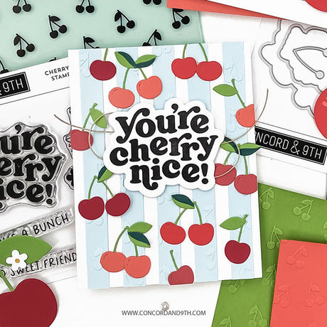 Concord & 9th Cherry Nice Embossing Folder (6 x 6)