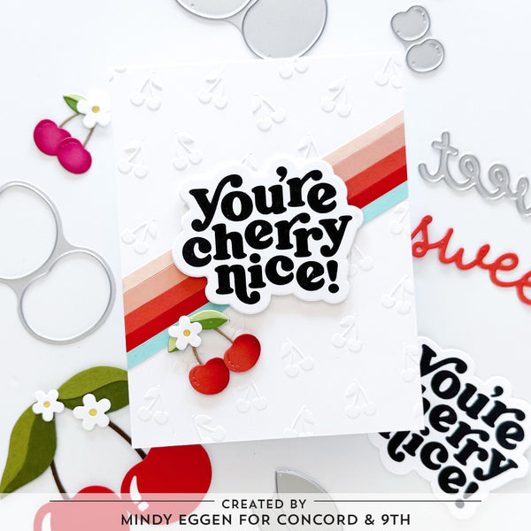 Concord & 9th Cherry Nice Embossing Folder (6 x 6)
