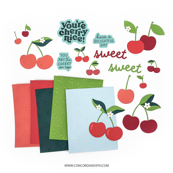Concord & 9th Cherry Nice Embossing Folder (6 x 6)