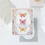 Pinkfresh Studio Dainty Floral Frame Press Plate