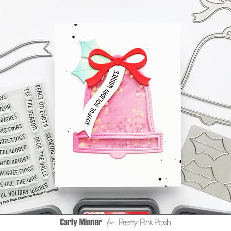 Pretty Pink Posh Christmas Bell Shaker