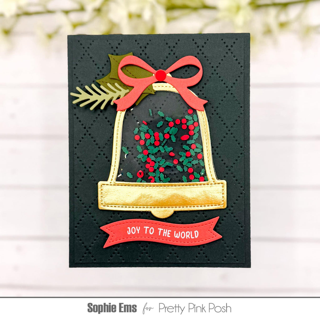 Pretty Pink Posh Christmas Bell Shaker