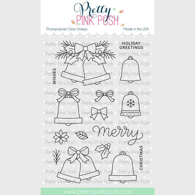 Pretty Pink Posh Christmas Bells stamp set