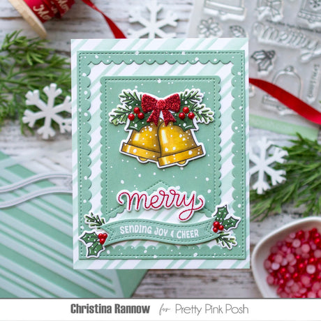 Pretty Pink Posh Christmas Bells dies