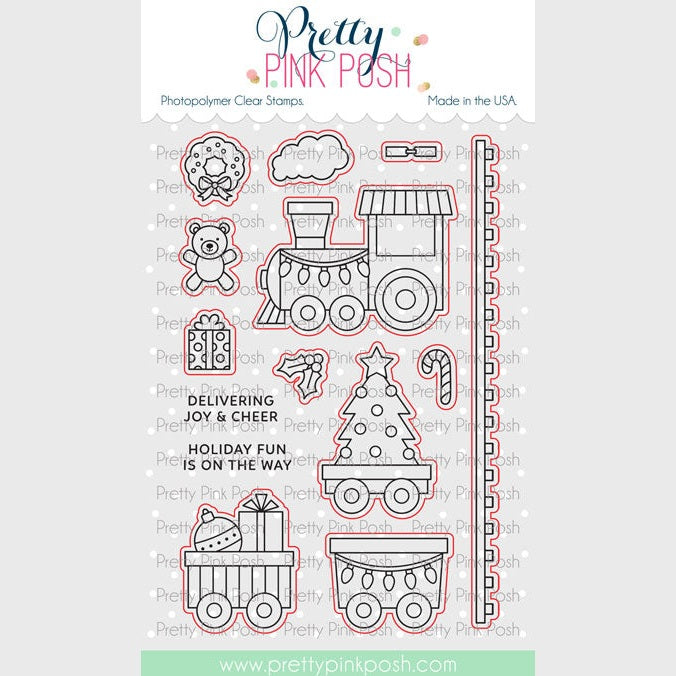 Pretty Pink Posh Christmas Train dies