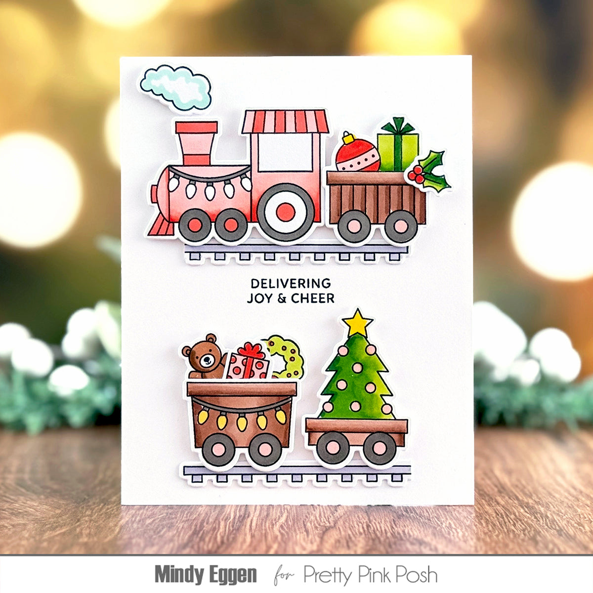 Pretty Pink Posh Christmas Train stamp set