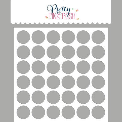 Pretty Pink Posh Circle Grid Stencil