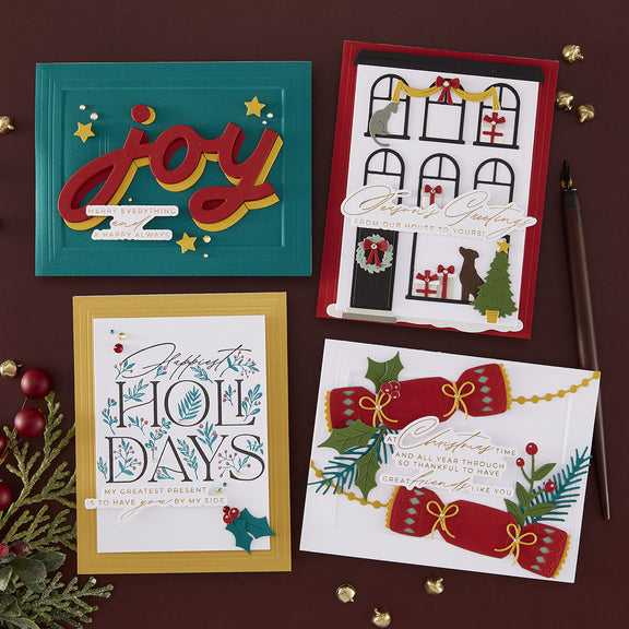 Spellbinders Christmas Cracker Etched Dies from the City Holiday Collection by Yana Smakula