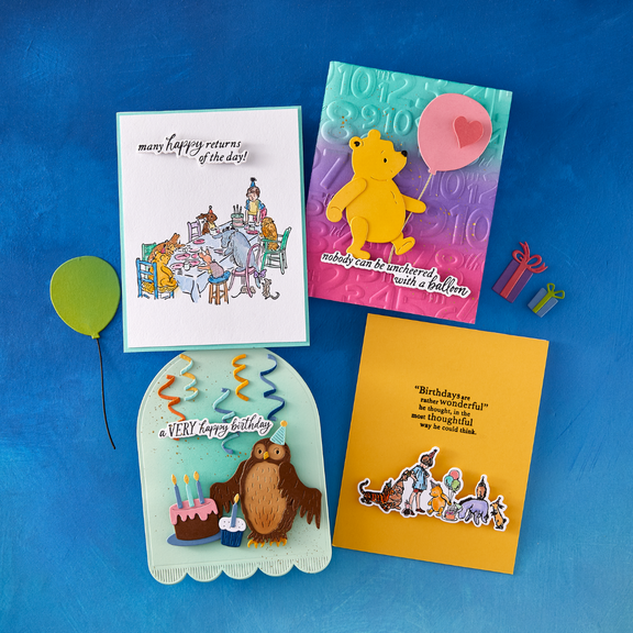 Spellbinders Rabbit & Owl Etched Dies from the Say Cheese Classic Pooh Birthday Collection by Simple Stories