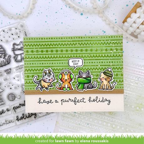 Lawn Fawn cozy sweater stencil