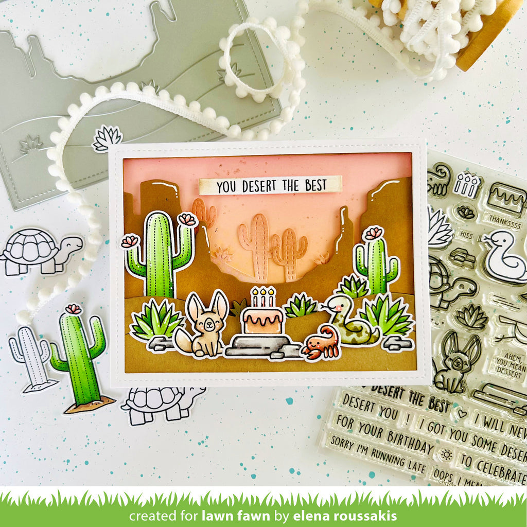 Lawn Fawn Critters in the Desert Stamp and Die Set Bundle