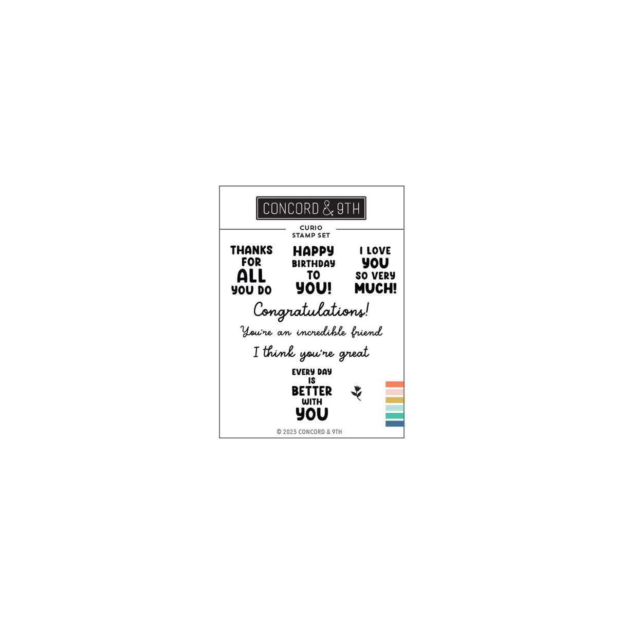 Concord & 9th Curio Stamp Set (3 x 4)