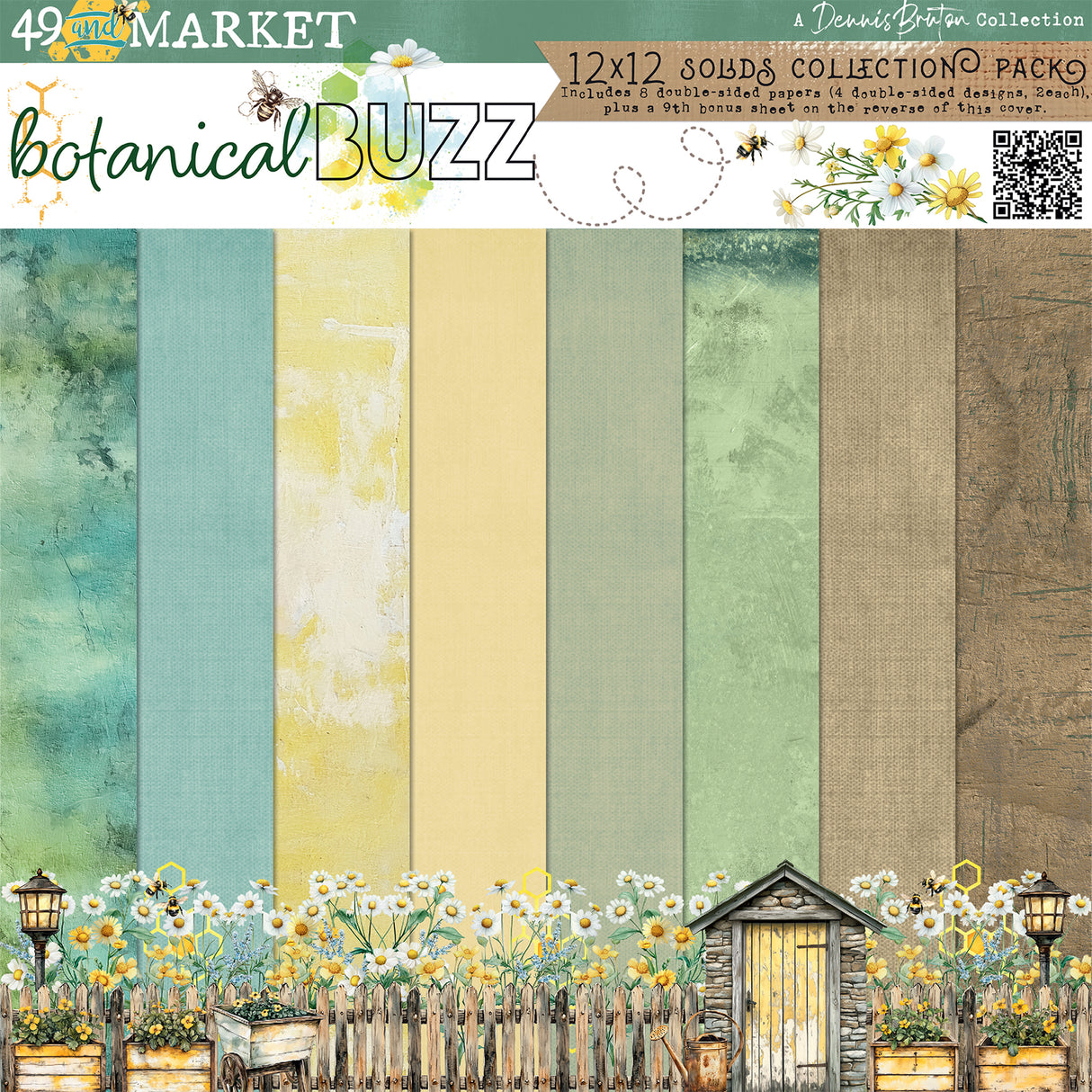 49 & Market Botanical Buzz Collection – 12 x12 Solids Collection Pack