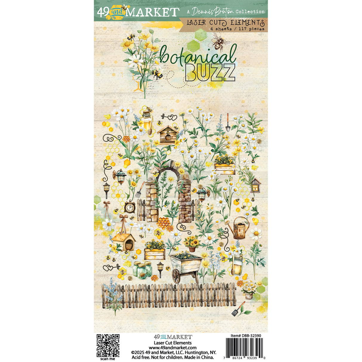 49 & Market Botanical Buzz Collection Laser Cut Element Set