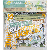 49 & Market Botanical Buzz Collection Chipboard Words