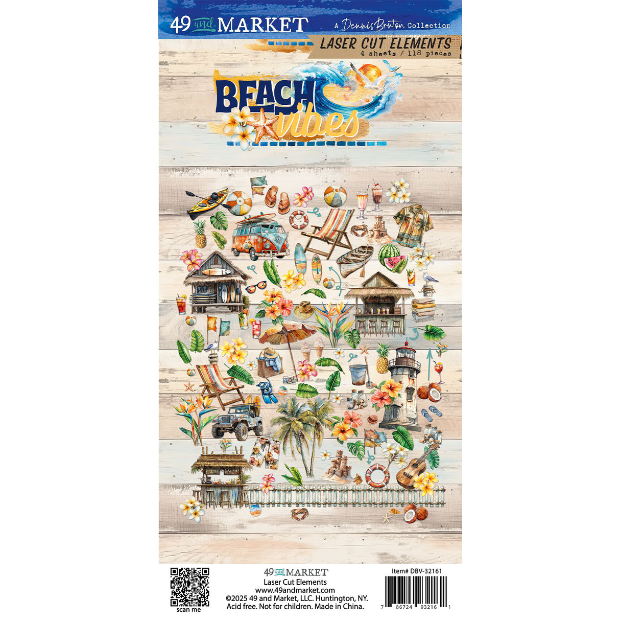 49 and Market Beach Vibes Collection Laser Cut Element Set