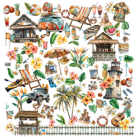 49 and Market Beach Vibes Collection Laser Cut Element Set