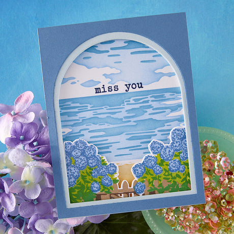 Hero Arts Coastal Blooms HeroScape Stamp & Cut Set from the Seaside Blooms Collection