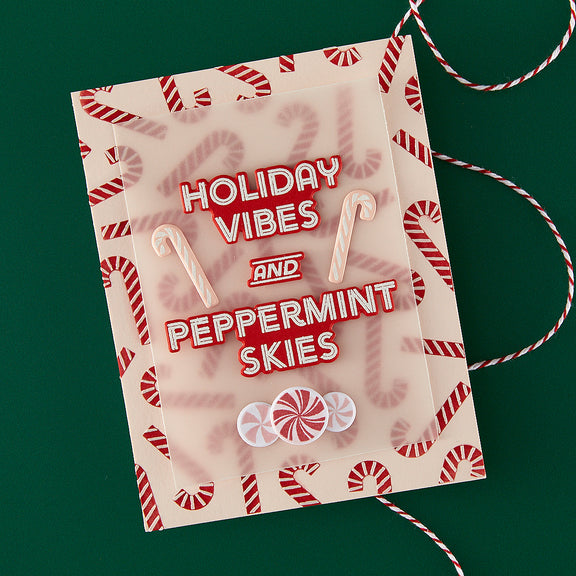 Hero Arts Candy Cane Toss Up Stencil from the Candy Cane Season Collection
