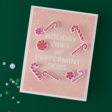 Hero Arts A Little Merri-Mint Stamp & Cut Set from the Candy Cane Season Collection