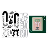 Hero Arts Candy Cane Swag Stamp & Cut Set from the Candy Cane Season Collection
