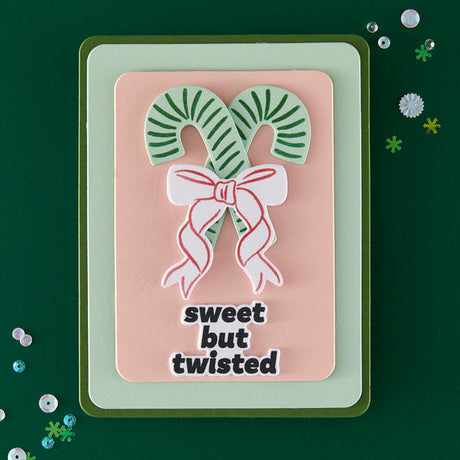 Hero Arts Candy Cane Swag Stamp & Cut Set from the Candy Cane Season Collection