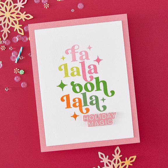 Spellbinders Hero Arts Modern Holiday Greetings Stamp & Cut Set from the Very Merry Collection
