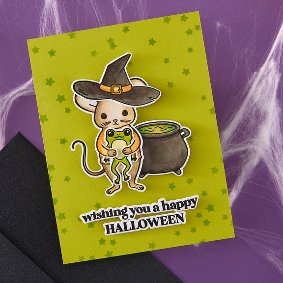 Spellbinders Hero Arts Color Layering Scattered Stars Stencils from the Hocus Pocus Collection