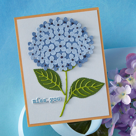 Hero Arts Layered Hydrangea Etched Dies from the Seaside Blooms Collection