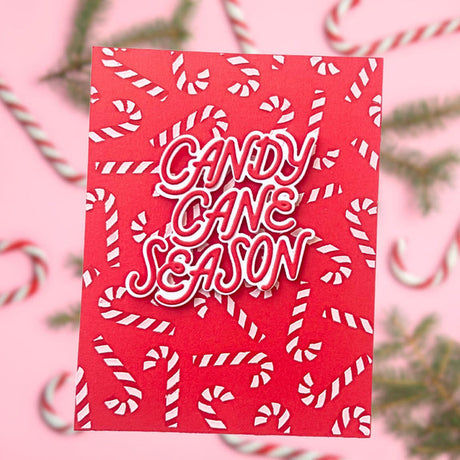 Hero Arts Candy Cane Toss Up Stencil from the Candy Cane Season Collection