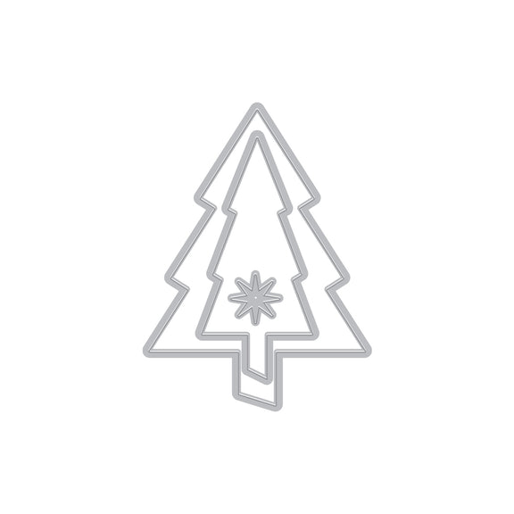 Hero Arts Festive Tree Die Etched Dies from the Very Merry Collection