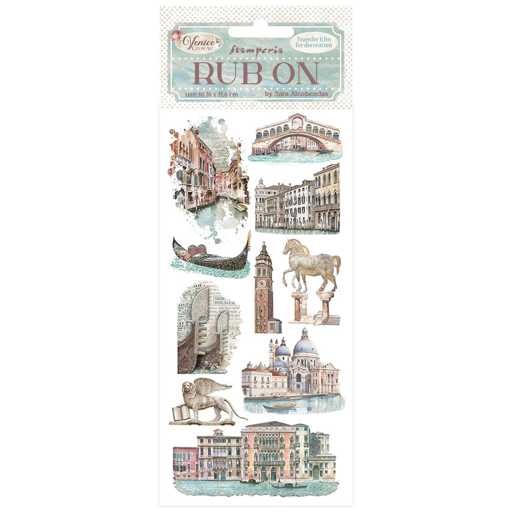 Stamperia Rub-on cm 10,16x21,6 - Venice City of Art monuments DFLRB170