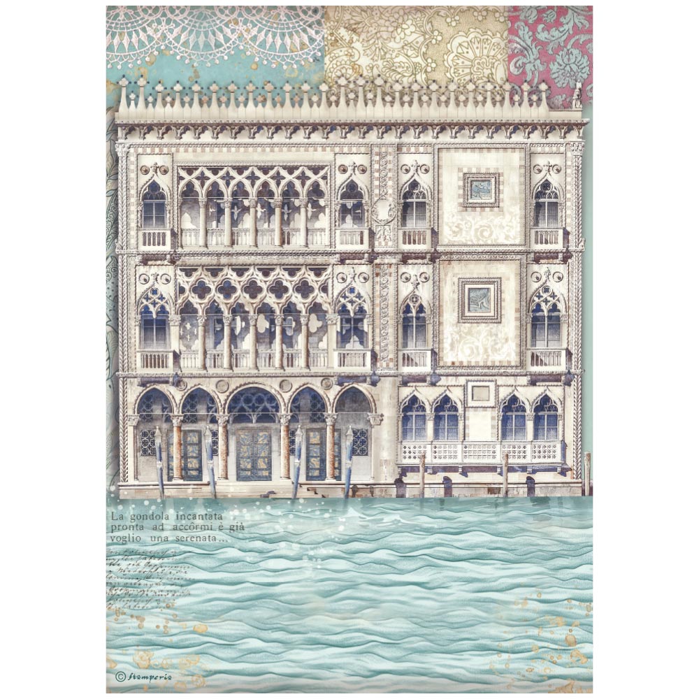 Stamperia A4 Rice paper packed - Venice City of Art Venice Palace museum DFSA41040