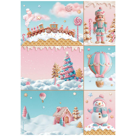 *COMING SOON* Stamperia Candy Christmas Rice Paper Pack from the Candy Christmas Collection