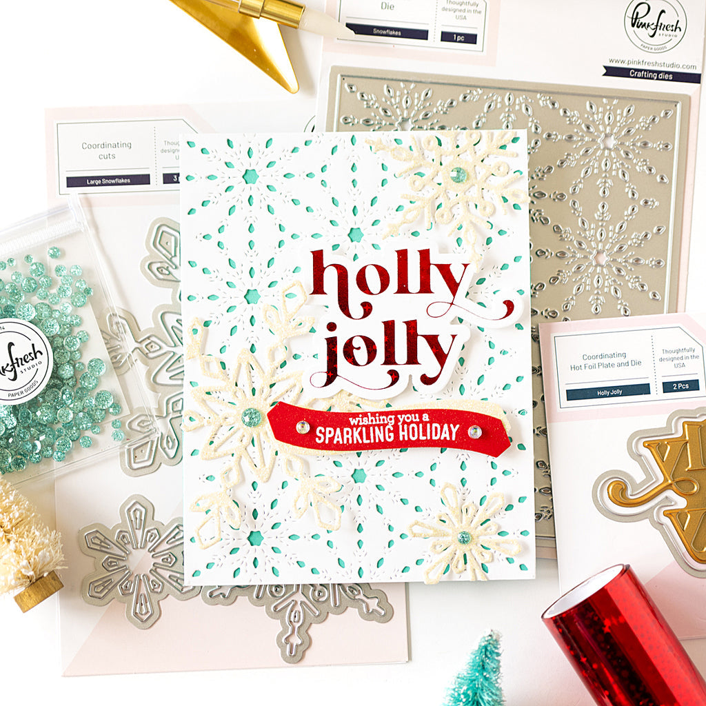 Pinkfresh Studio Snowflakes Coverplate Die