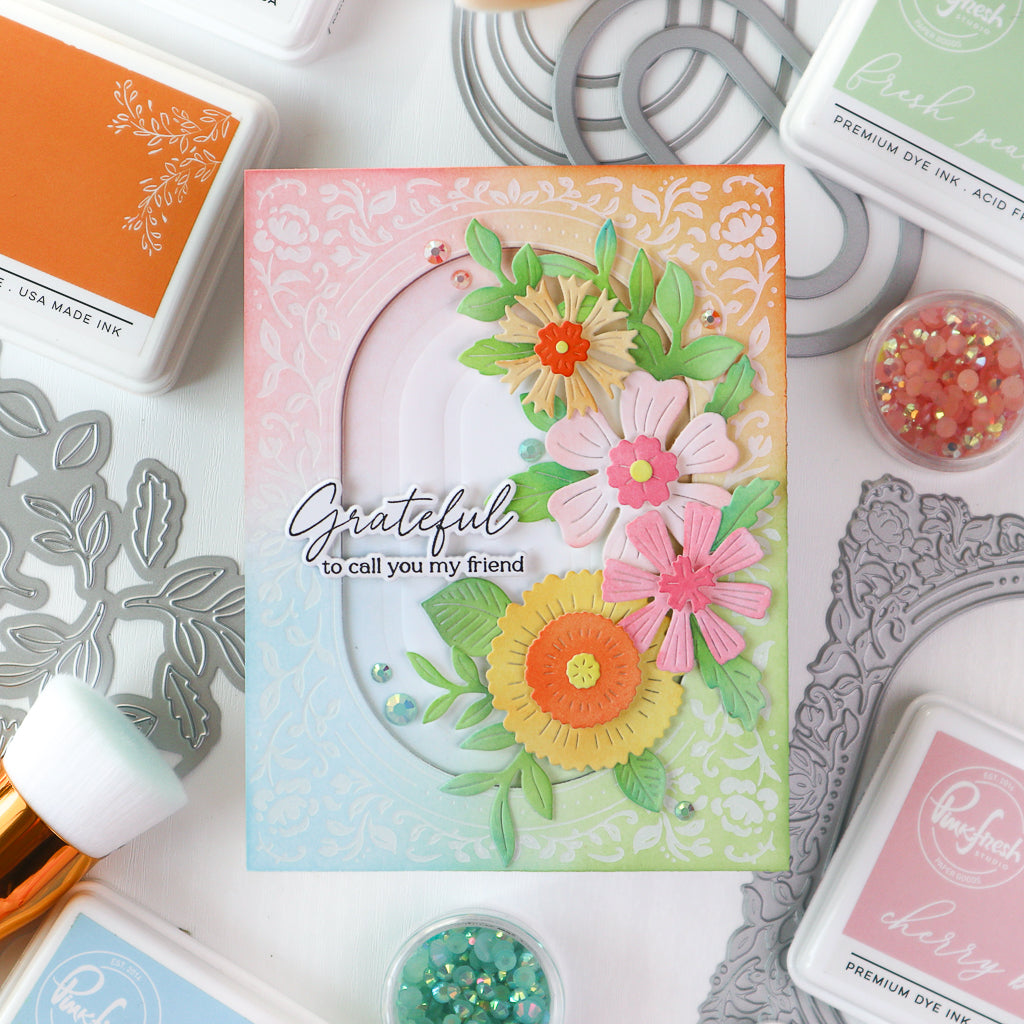 Pinkfresh Studio Nested Elongated Ovals Die & Press Plate Bundle